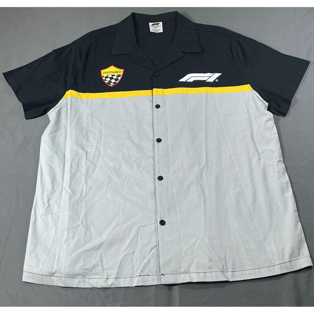 Formula 1 F1 Racing Shirt Mens Large Black Grey Colorblock Live To Race 2026 NWT